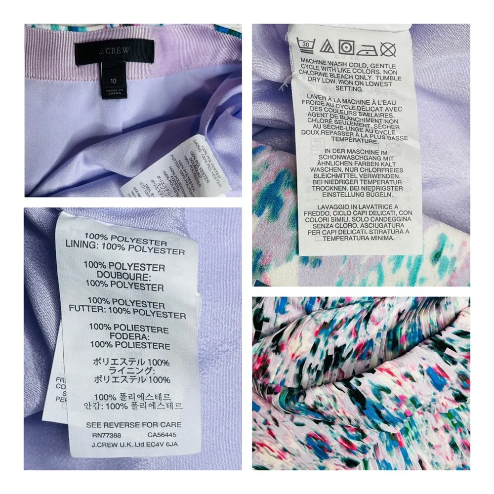 J. Crew Two-Tier Pleated Watercolor Floral Mini Skirt 10